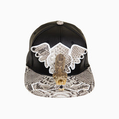 breyers-buck-50-leather-hat-with-faux-snake-skin-visor-breyers-slh-black-gy