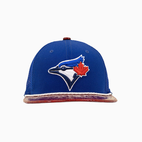 breyers-buck-50-toronto-blue-jays-mlb-9fifty-leather-trucker-hat-with-leather-visor-breyers-ttbjth-blue-red