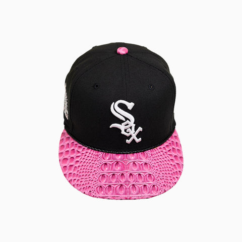 breyers-buck-50-chicago-white-sox-hat-with-leather-visor-breyers-tcwsh-blk-pink