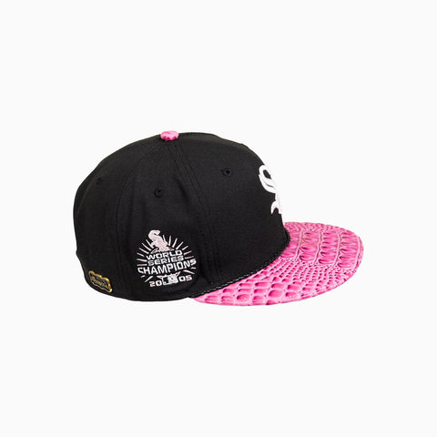 breyers-buck-50-chicago-white-sox-hat-with-leather-visor-breyers-tcwsh-blk-pink