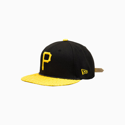 breyers-buck-50-pittsburgh-pirates-hat-with-leather-visor-breyers-tpph-black-yellow