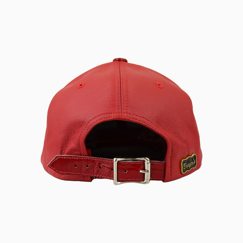 Breyers Leather Pattern Buck 50 Hat - Color: Dark Red - Tops and Bottoms USA -