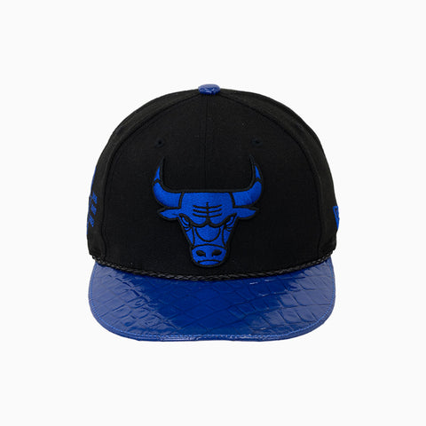 breyers-buck-50-chicago-bulls-hat-with-leather-visor-breyers-tcbh-black-blue