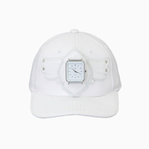 Breyer's Buck 50 Woolmark Edition Classic White Watch Hat with Leather Visor