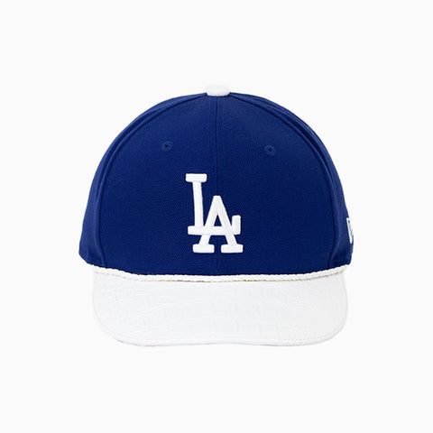 breyers-buck-50-los-angeles-dodgers-hat-with-leather-visor-breyers-tladh-bl-wht