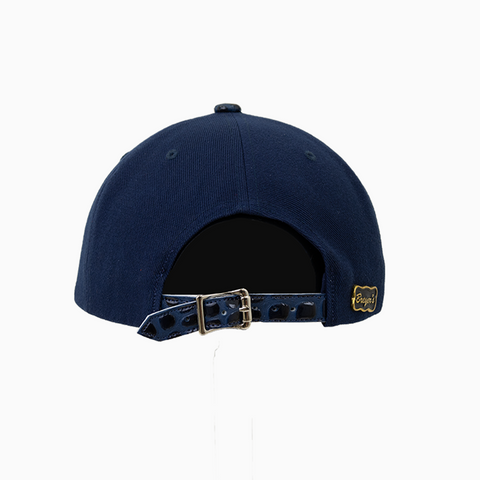 Breyer's Buck 50 Woolmark Edition Classic Navy Watch Hat with Leather Visor